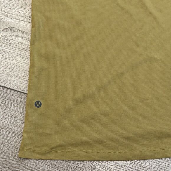 Lululemon Shirt Fast Free Short Sleeve Mens Small Camo Running Light Mesh Green - Picture 7 of 7
